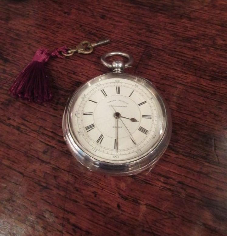 Mid Victorian Solid Silver Chester Chronograph Pocket Watch - Image 1