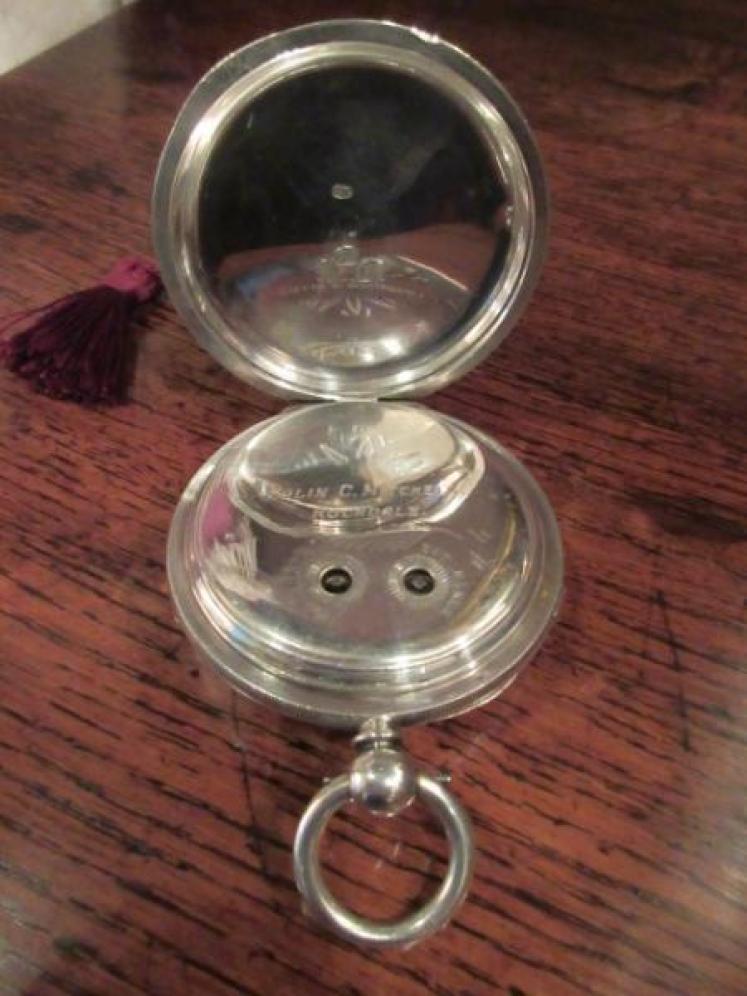 Mid Victorian Solid Silver Chester Chronograph Pocket Watch - Image 4