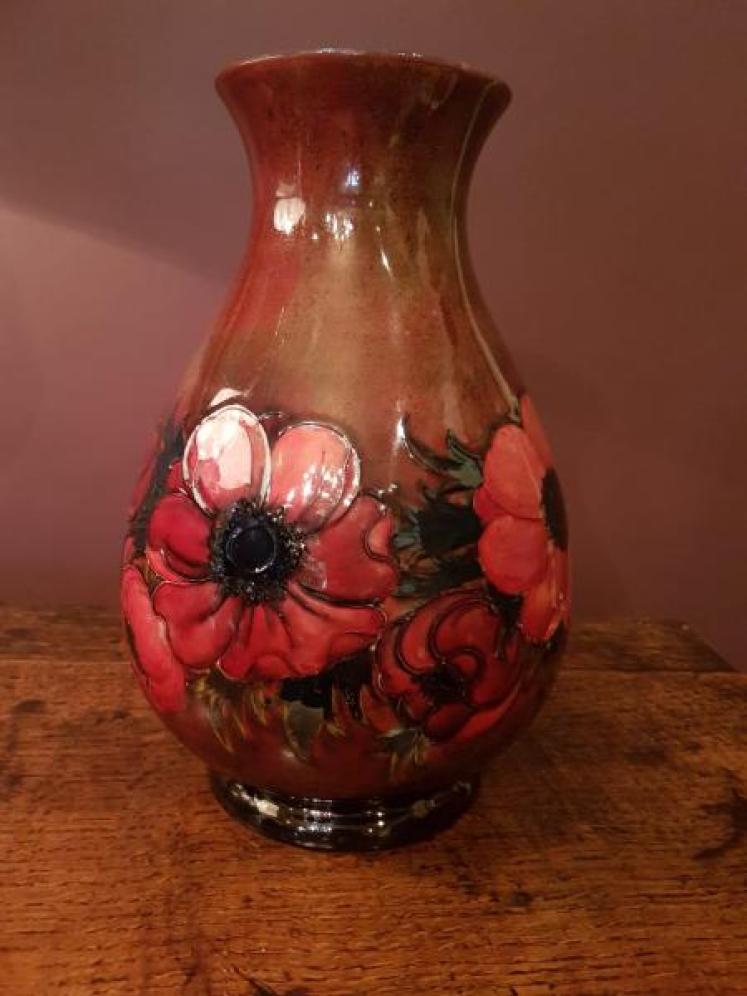 Large Moorcroft Anemone Flambe Vase - Image 1