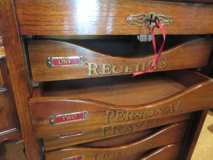 Superb Edwardian Period Antique Sign Written Filing Cabinet - Image 3