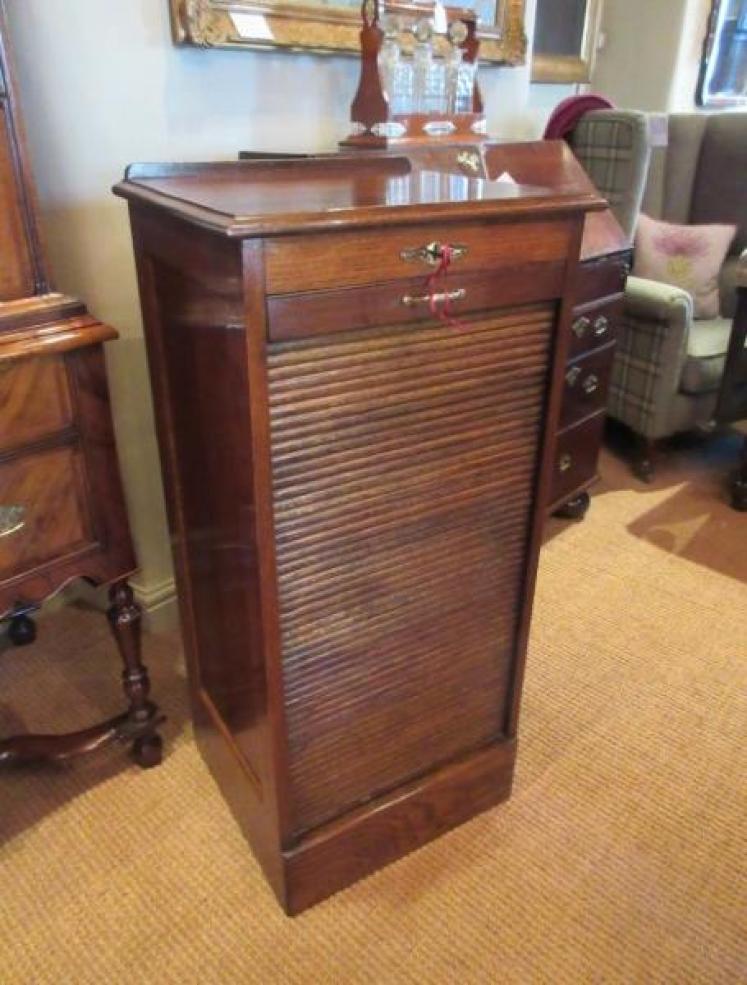 Superb Edwardian Period Antique Sign Written Filing Cabinet - Image 5