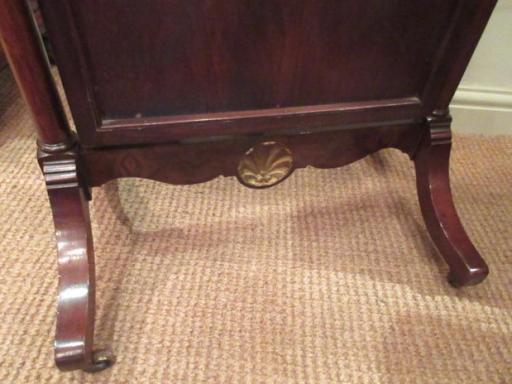 Fine George II Style Walnut Cheval Mirror - Image 4