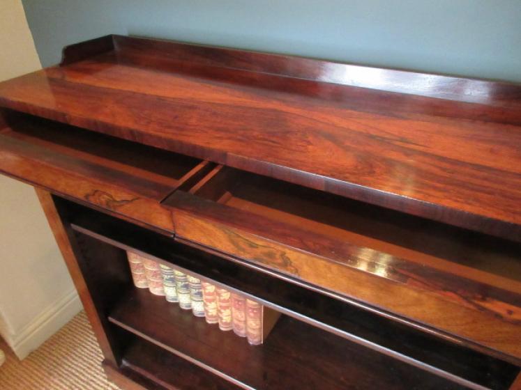 Fine Regency Period Rosewood Open Bookcase - Image 3