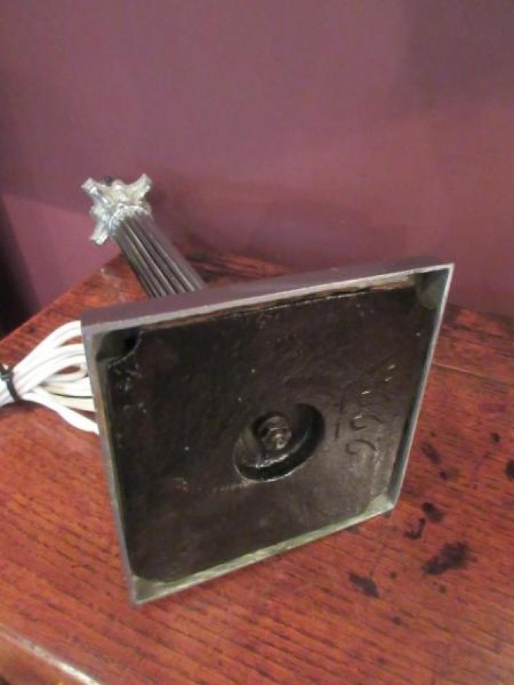 Edwardian Period Silver Plated Corinthian Table Lamp - Image 4