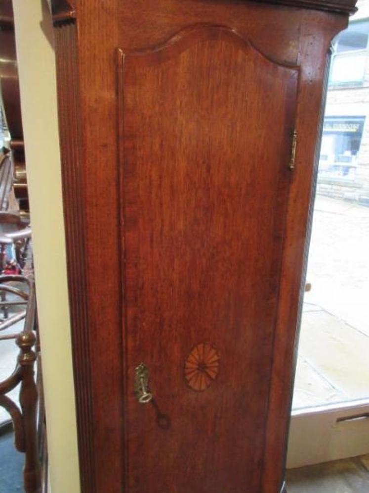 Small George III Period Sheraton Inlaid 8 Day Longcase Clock - Image 3