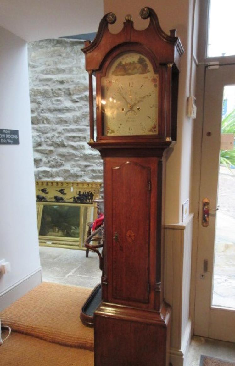 Small George III Period Sheraton Inlaid 8 Day Longcase Clock - Image 5