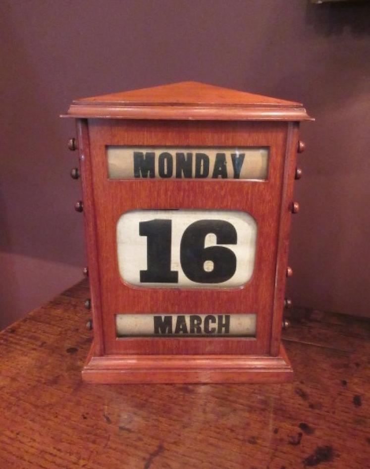 Superb Large Victorian Perpetual Desk Calendar - Image 5