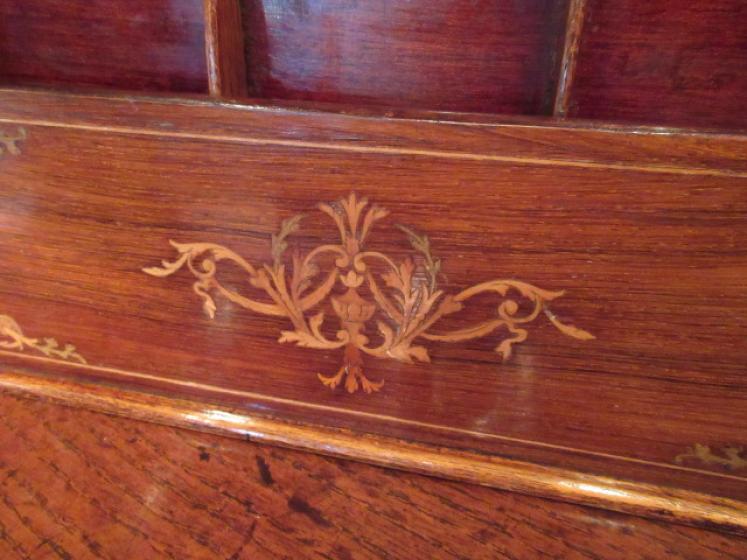 Victorian Rosewood Inlaid Letter Rack - Image 3