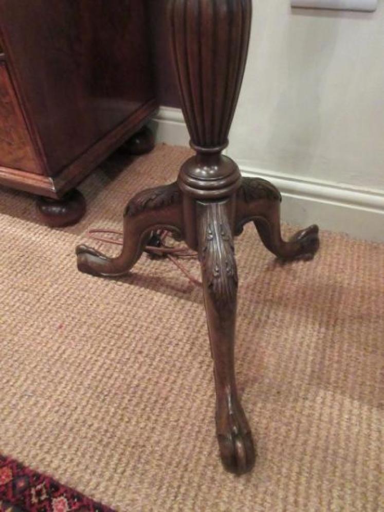 George III Style Mahogany Reeded Lamp Standard - Image 2