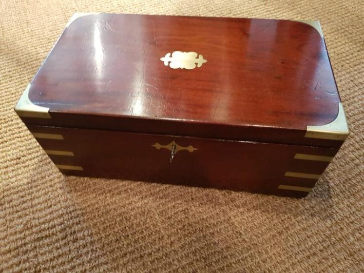 Regency Mahogany Campaign Writing Slope - Image 1