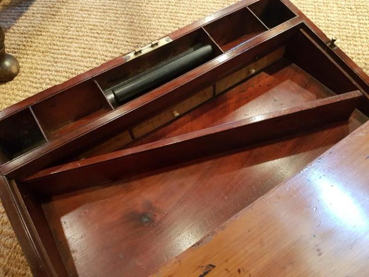 Regency Mahogany Campaign Writing Slope - Image 3