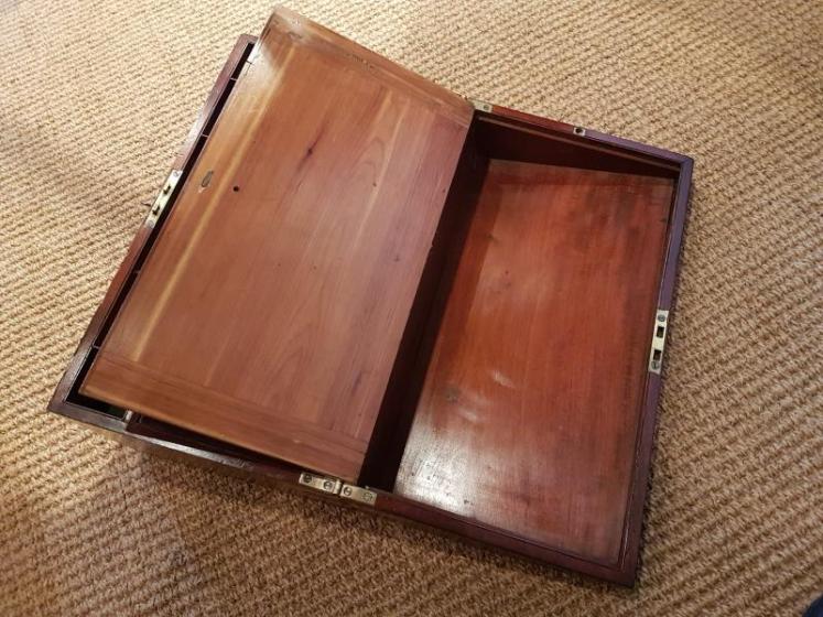 Regency Mahogany Campaign Writing Slope - Image 4