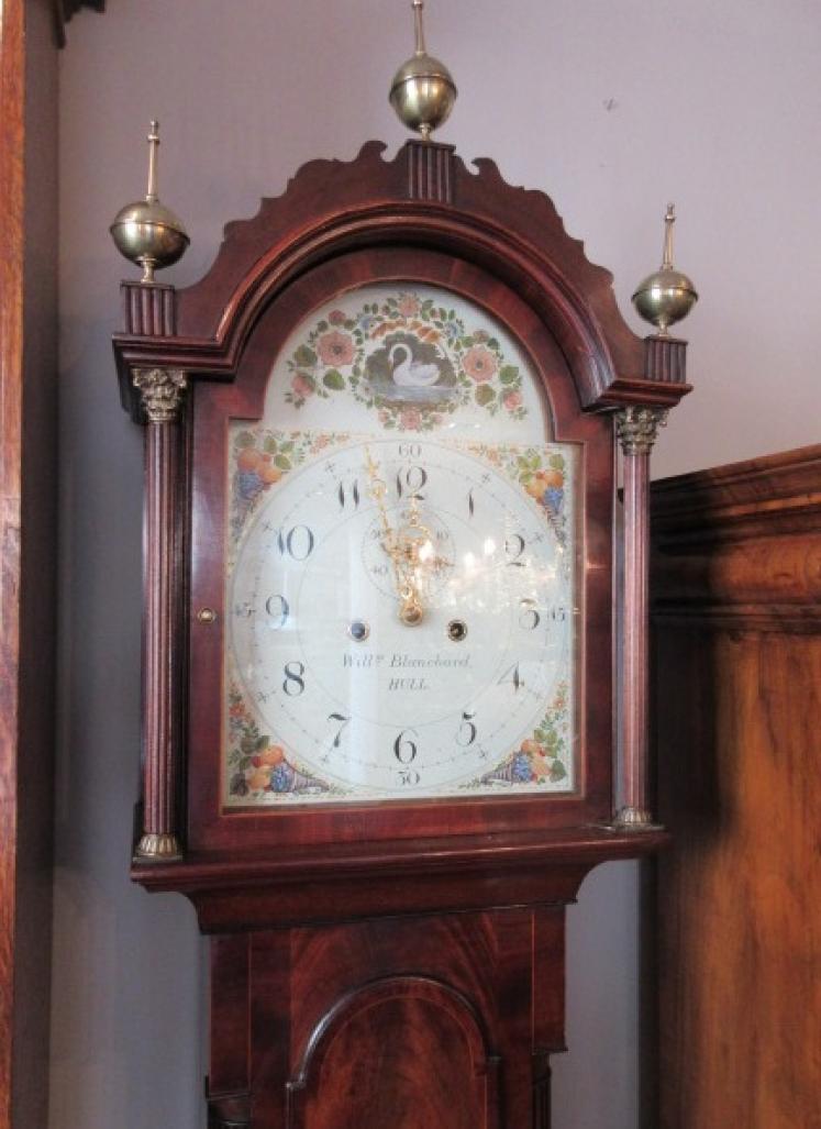 Pretty Regency Period Inlaid 8 Day Longcase Clock - Image 1