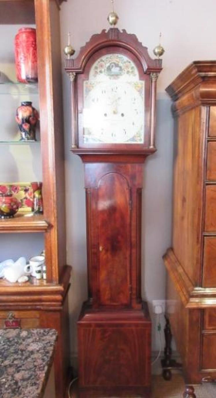 Pretty Regency Period Inlaid 8 Day Longcase Clock - Image 5