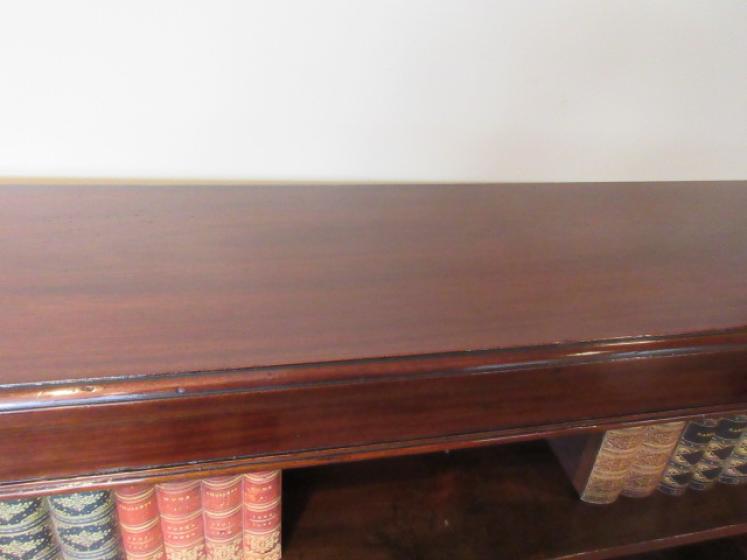 Mid Victorian Polished Mahogany Open Bookcase - Image 4