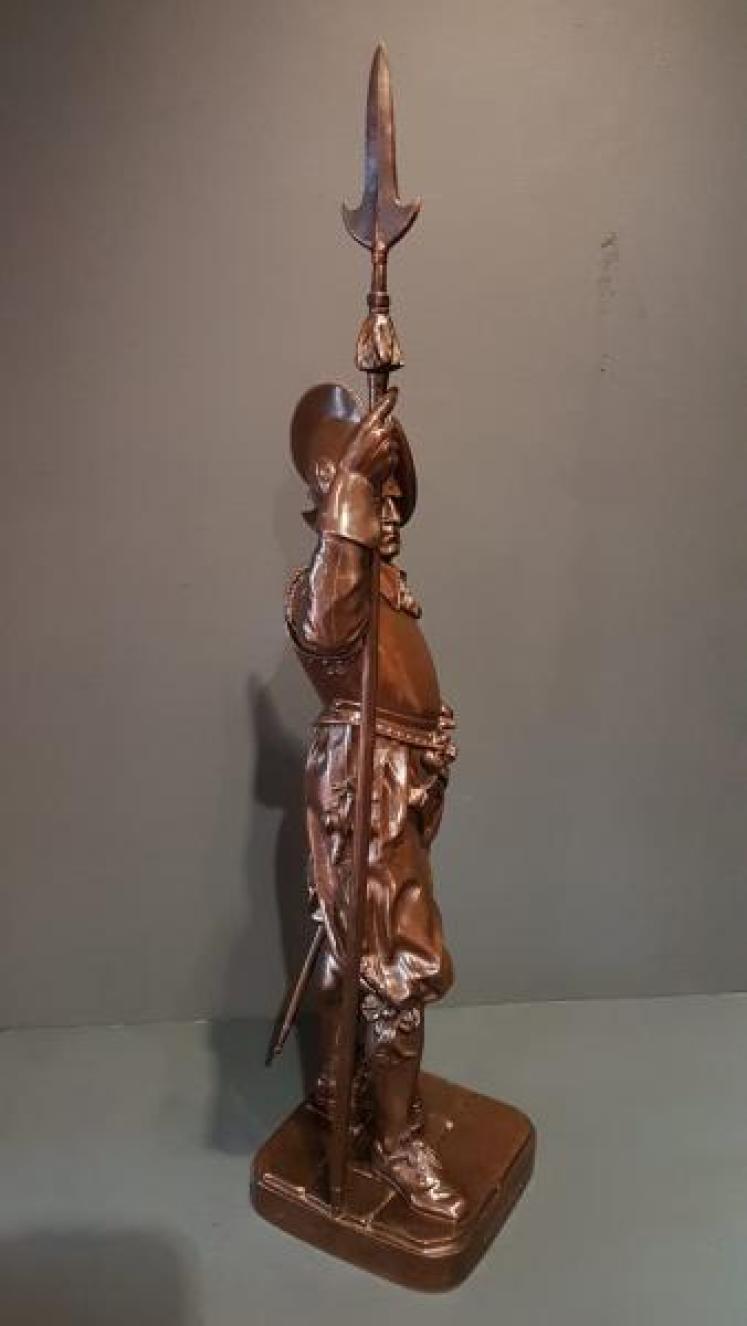 19th Century French Huguenot Bronze Figure - Image 2