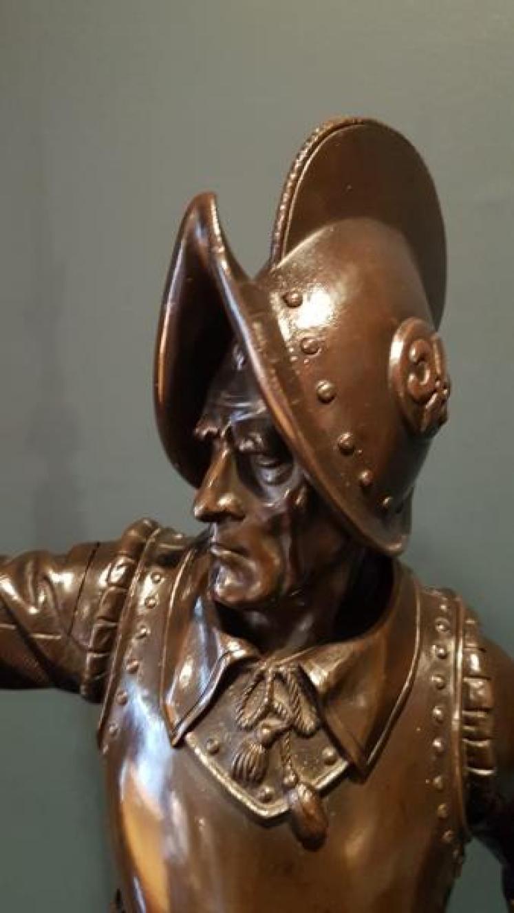 19th Century French Huguenot Bronze Figure - Image 3