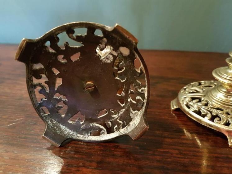 Pair of Late Victorian Decorative Candlesticks - Image 3