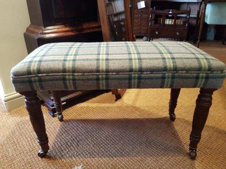 Victorian Mahogany Turned Leg Double Stool - Image 2