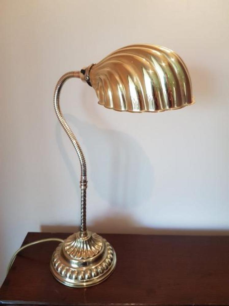 1920's Solid Brass Adjustable Desk Lamp - Image 1