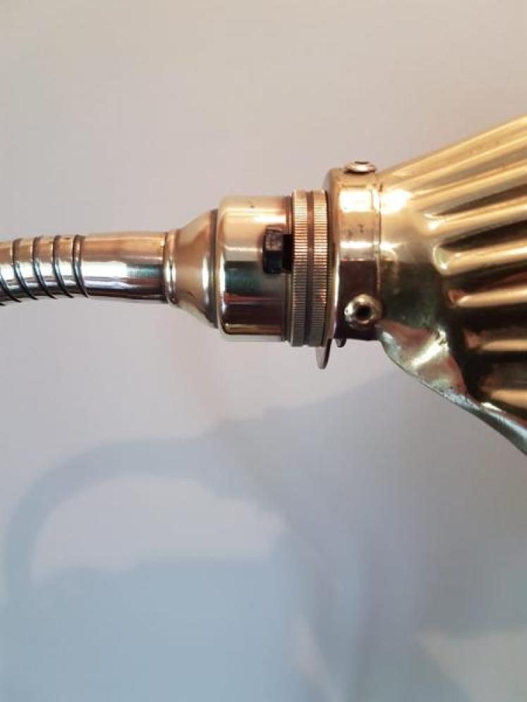 1920's Solid Brass Adjustable Desk Lamp - Image 4
