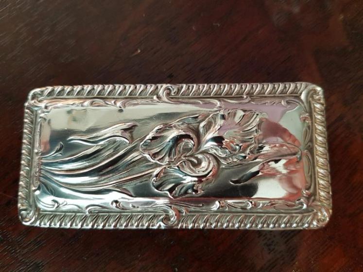 Art Nouveau Silver and Cut Crystal Table Box - Image 3