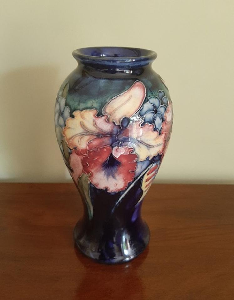 Moorcroft Slipper Orchid Baluster Shaped Vase - Image 1