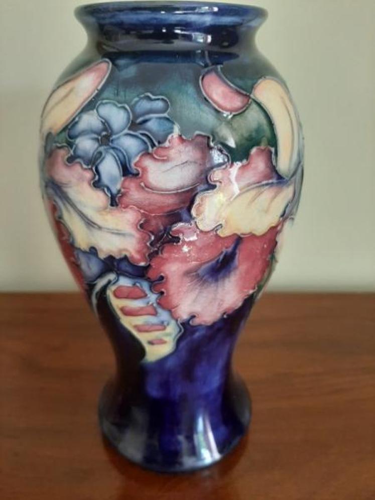 Moorcroft Slipper Orchid Baluster Shaped Vase - Image 2