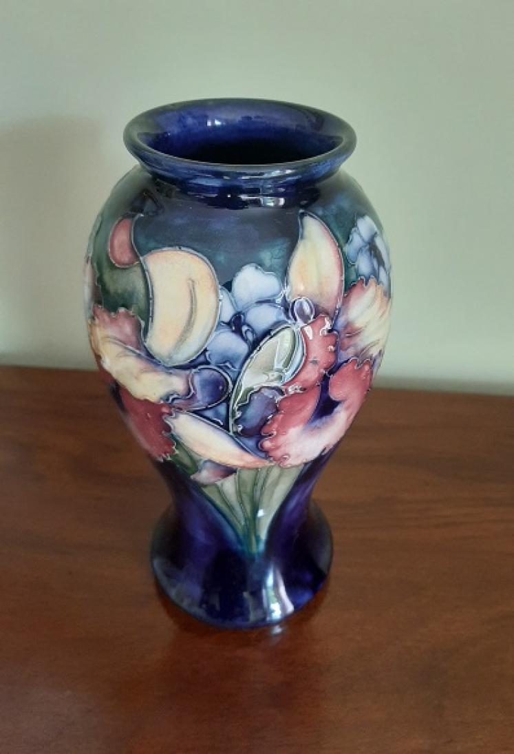Moorcroft Slipper Orchid Baluster Shaped Vase - Image 3