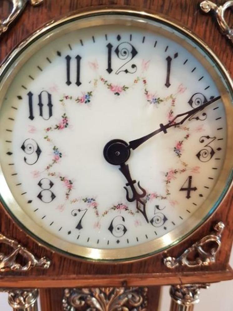 Rare 19th Century French Miniature Longcase Mantel Clock - Image 2