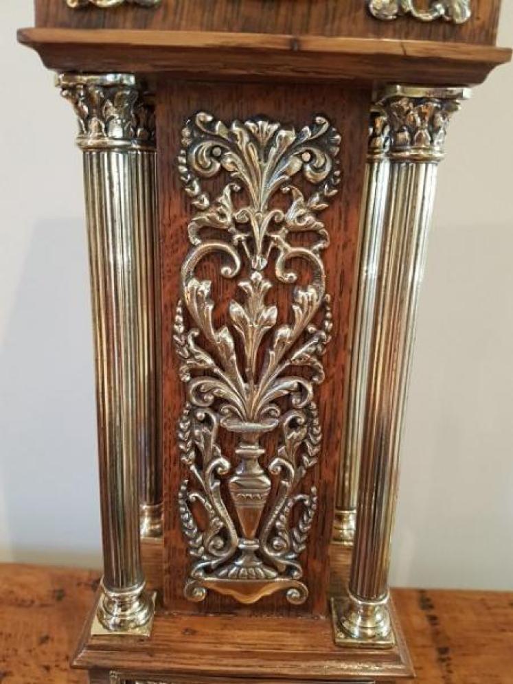 Rare 19th Century French Miniature Longcase Mantel Clock - Image 3