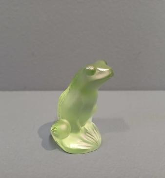 Lalique Light Green Opalescent Frog