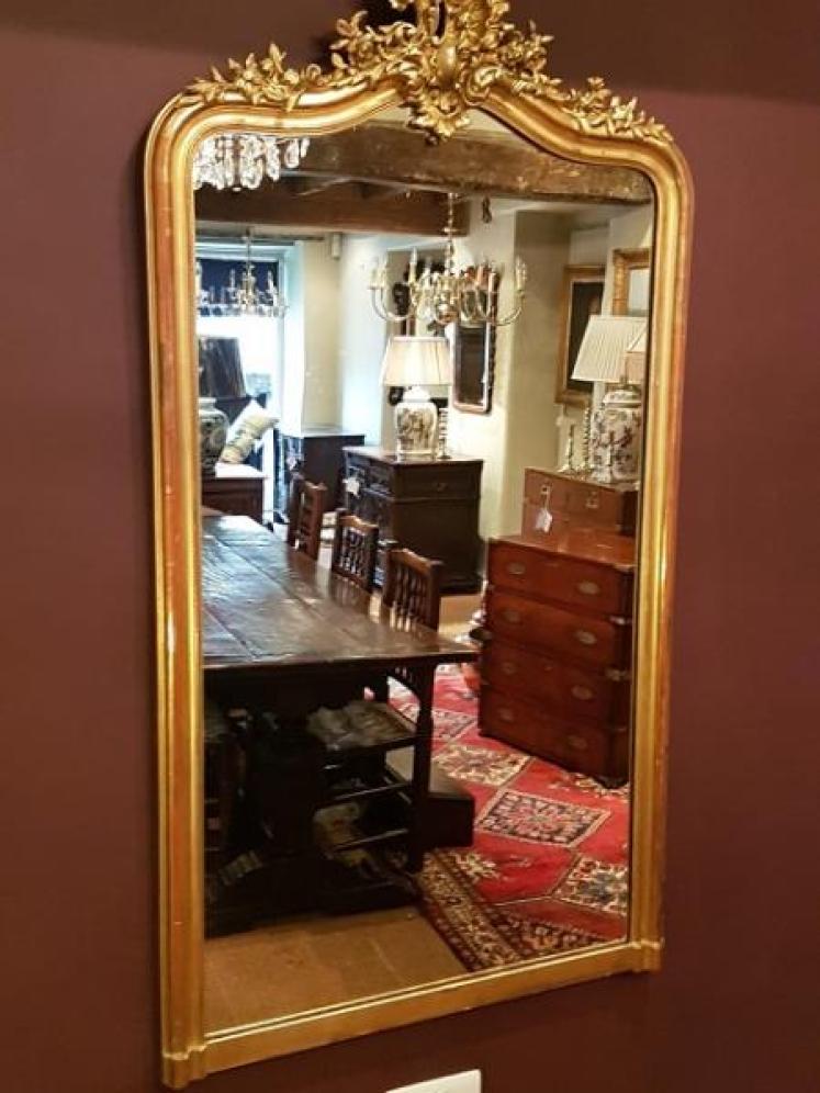 Superb Mid 19th Century Timber Gilt Large Mirror - Image 1