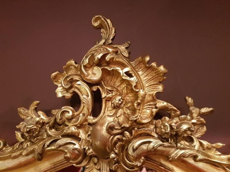 Superb Mid 19th Century Timber Gilt Large Mirror - Image 3