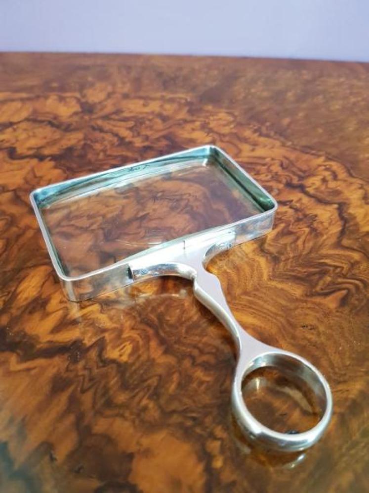 Rare Chester Solid Silver Magnifying Glass - Image 1
