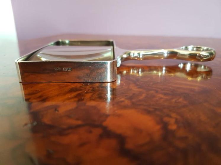Rare Chester Solid Silver Magnifying Glass - Image 2