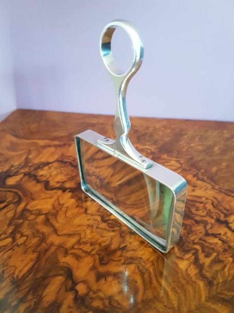 Rare Chester Solid Silver Magnifying Glass - Image 4
