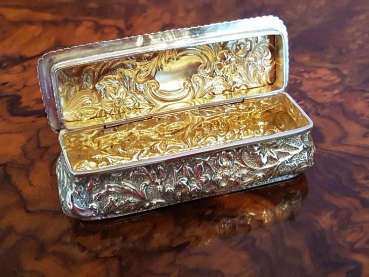 Victorian Embossed Silver Table Box - Image 4