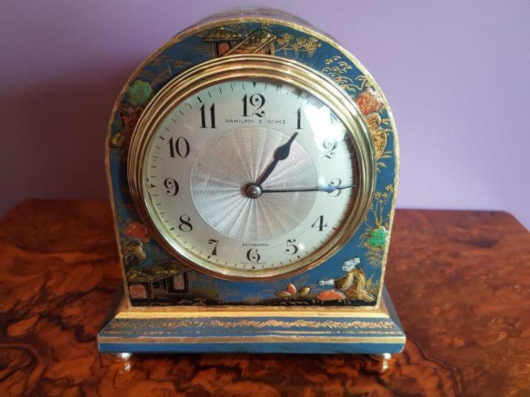 Hamilton and Inches Edinburgh Mantel Clock - Image 5