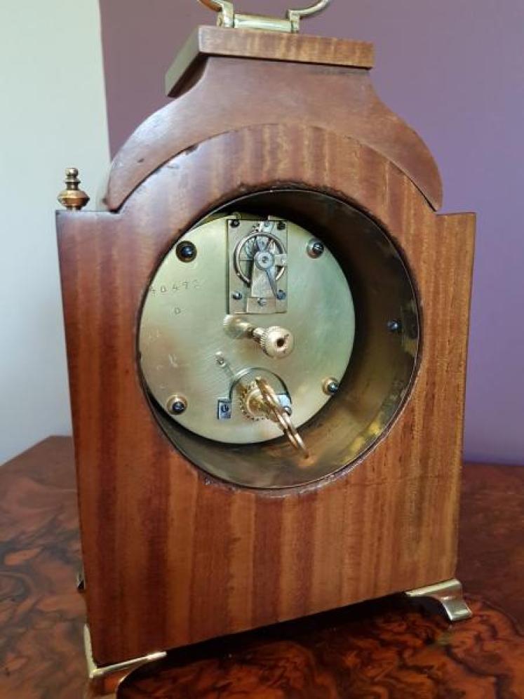 Edwardian Inlaid Satinwood Mantel Clock - Image 3