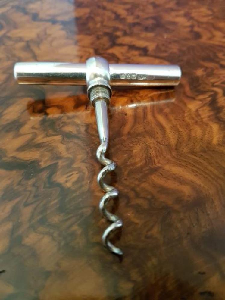 Chester Silver Portable Cork Screw - Image 1