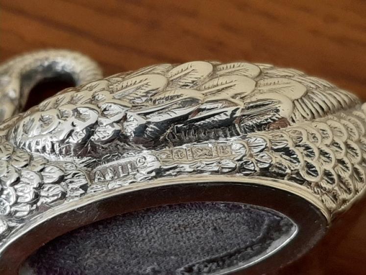 Edwardian Antique Silver 'Swan' Novelty Pin Cushion - Image 2