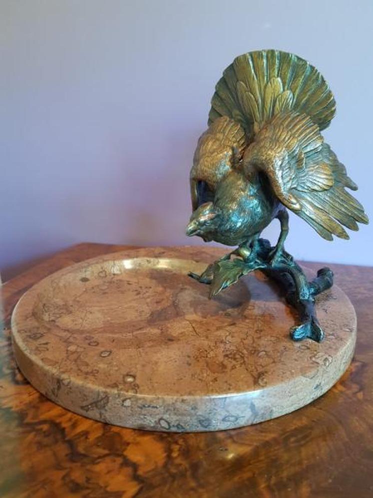 A Superb 1920's Cold Painted Bronze Desk Tidy - Image 3