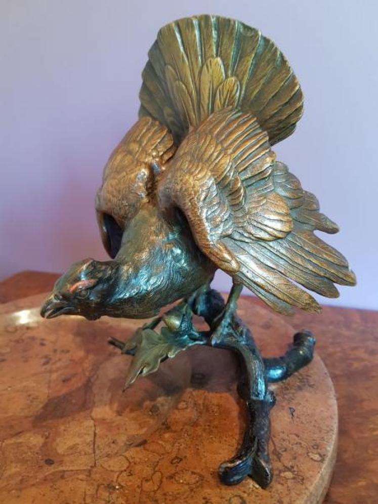 A Superb 1920's Cold Painted Bronze Desk Tidy - Image 5