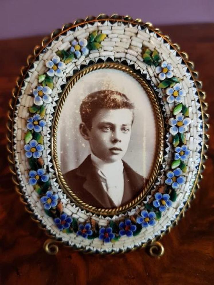 Superb 19th Century Micro Mosaic Miniature Photo Frame - Image 5