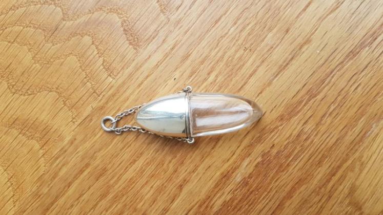 Victorian Silver Hinge Top Travelling Scent - Image 1