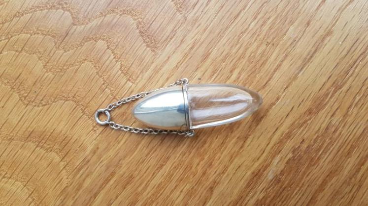 Victorian Silver Hinge Top Travelling Scent - Image 2