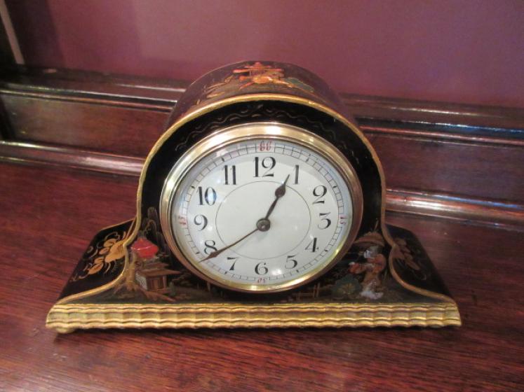 Superb Edwardian Antique Chinioserie Mantel clock - Image 1