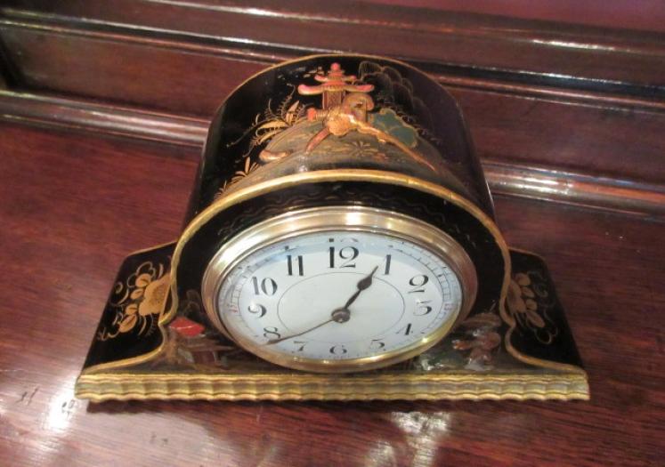 Superb Edwardian Antique Chinioserie Mantel clock - Image 5