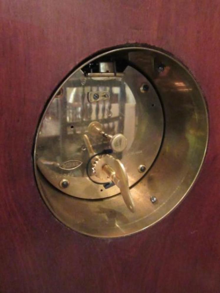 Art Nouveau Period Inlaid Shaped Top Mantel Clock - Image 5